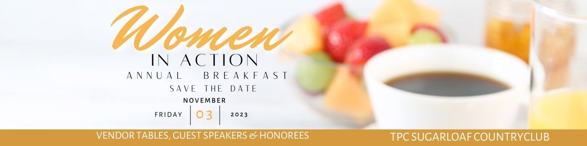 Women in action annual breakfast banner